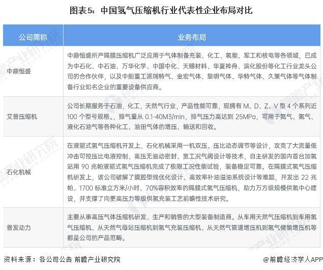 「前瞻分析」2024-2029年中国氢气压缩机行业企业布局及竞争力(图3)