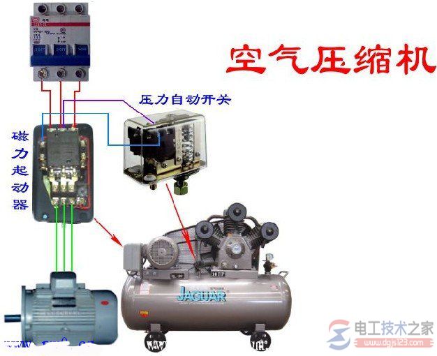 空气压缩机电路原理接线图示例(图1)